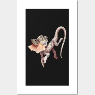 Cozy Frilled Lizard Posters and Art